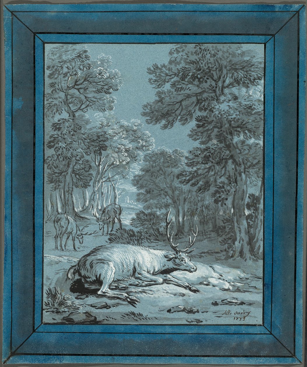 Den sjuka hjorten av Jean Baptiste Oudry