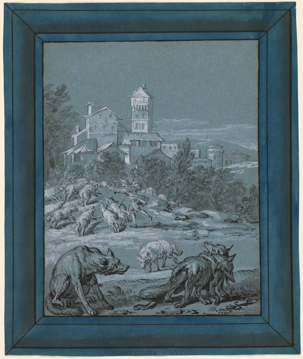 Vargen och räven av Jean Baptiste Oudry