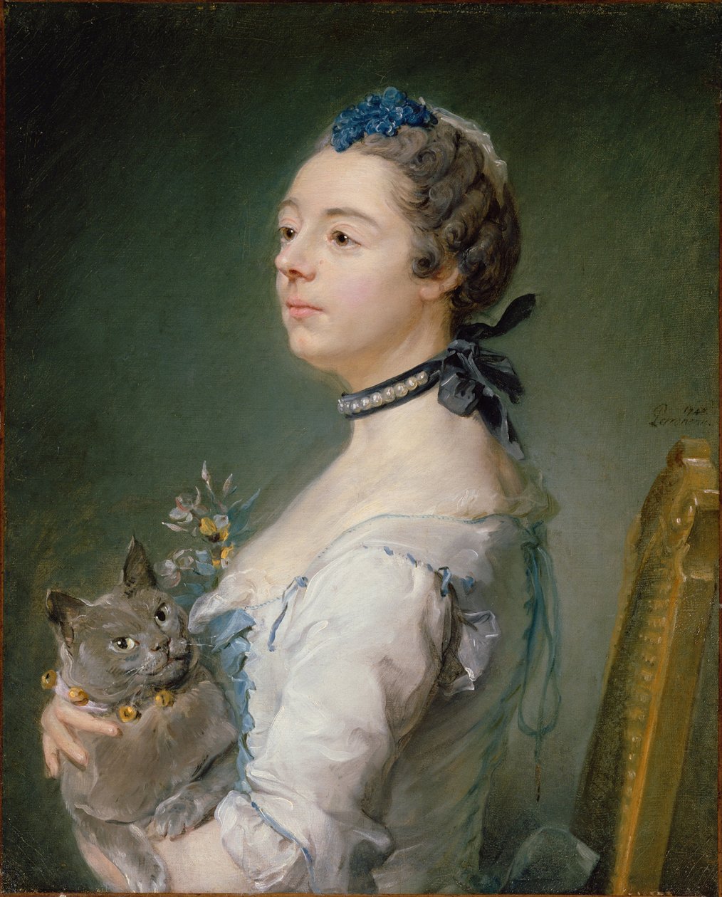 Magdaleine Pinceloup de la Grange, född de Parseval, 1747 av Jean Baptiste Perronneau