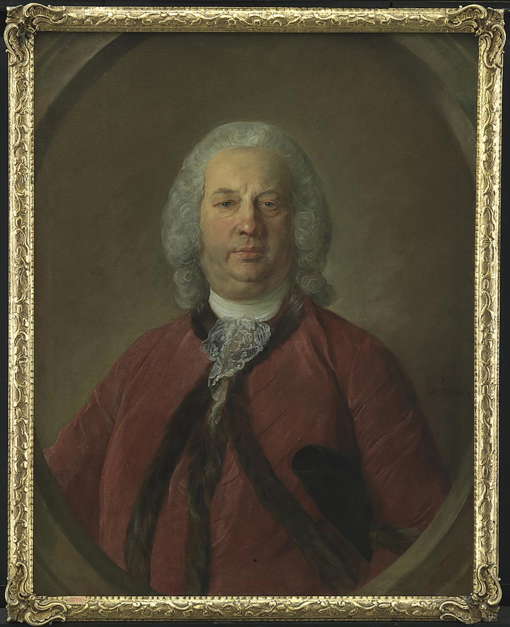 Porträtt av Frederik Hansen de Liliendal, dansk konsul i Bordeaux av Jean Baptiste Perronneau
