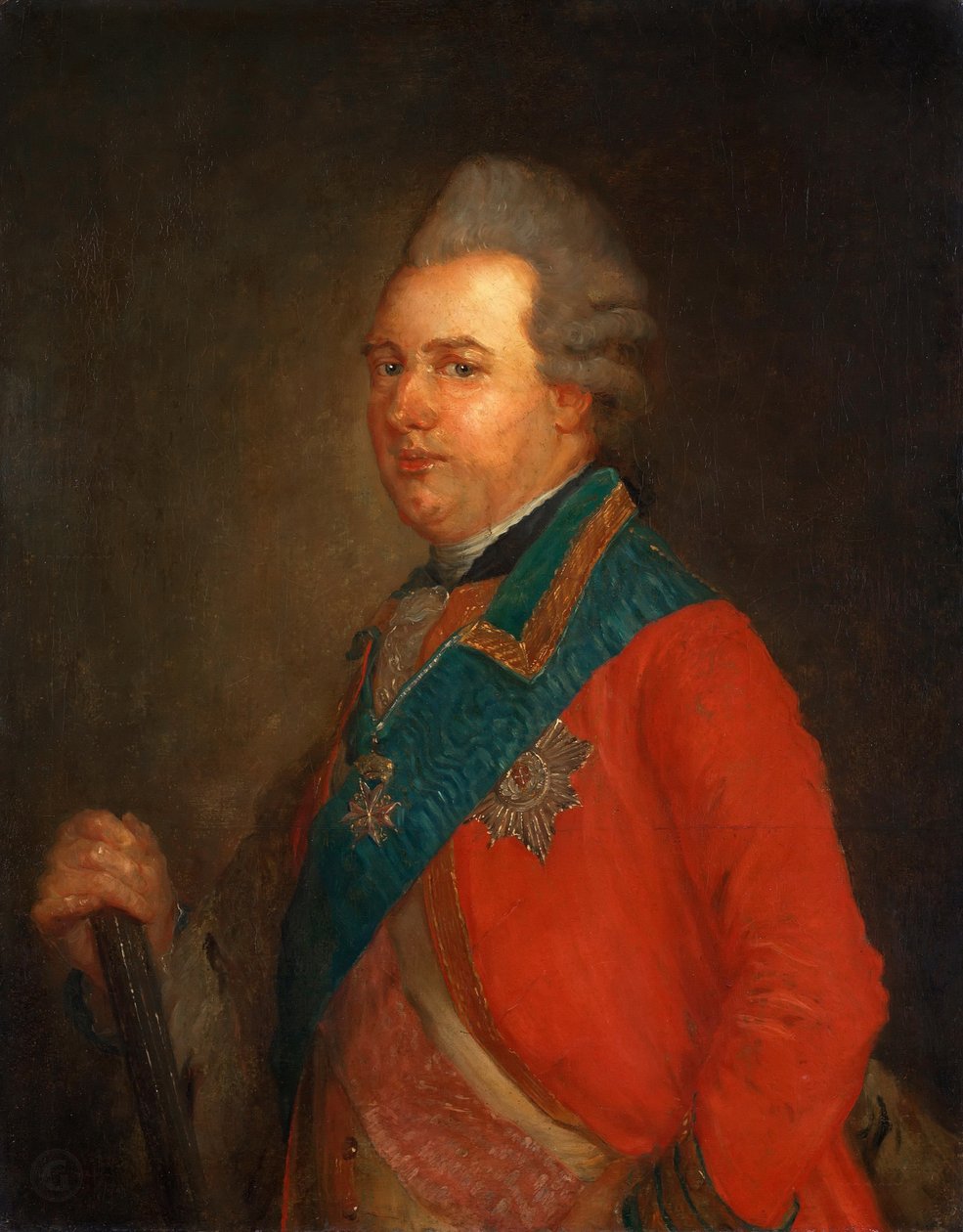 Porträtt av prins Charles av Hessen-Kassel 1744-1836. av Jean Baptiste Perronneau
