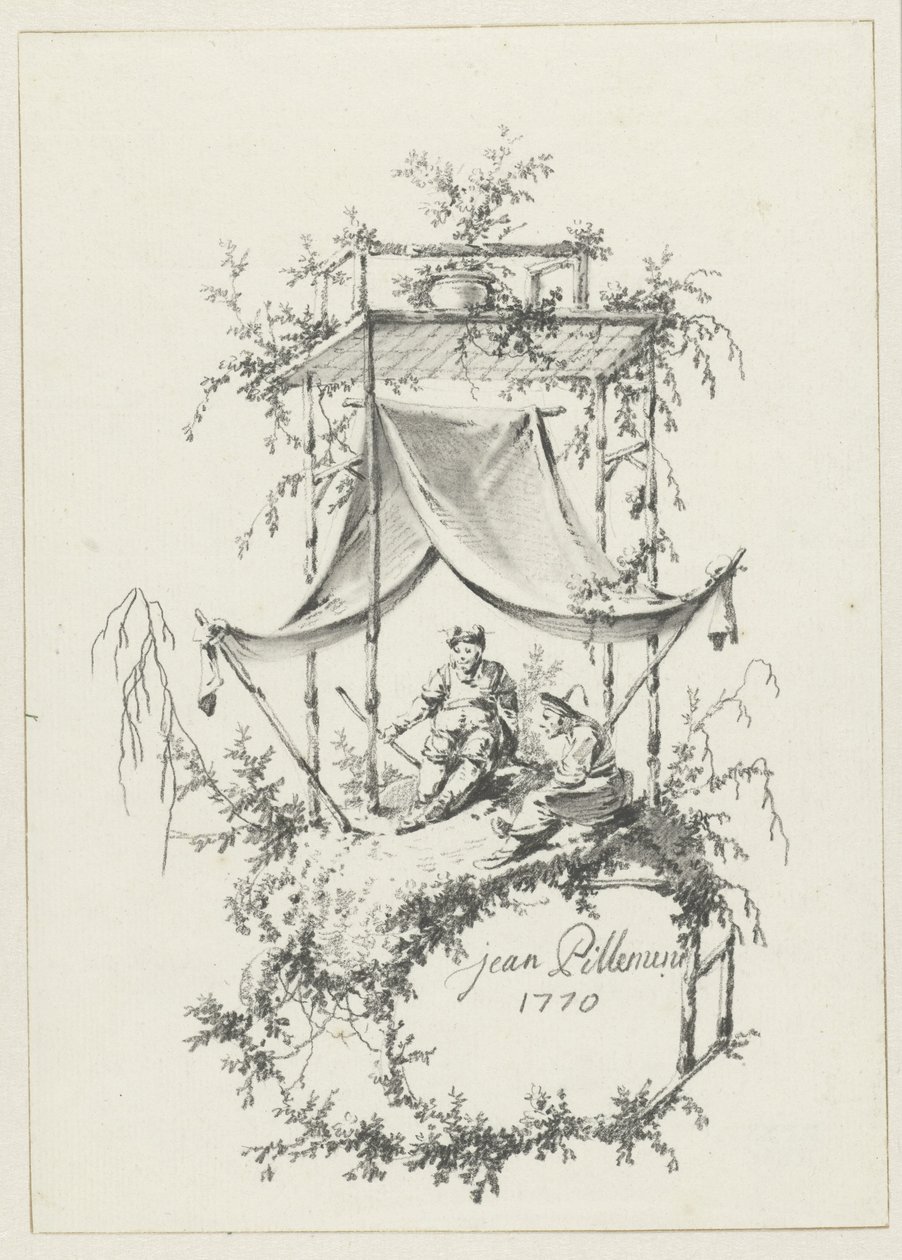 Komposition i Chinoiserie stil av Jean Baptiste Pillement