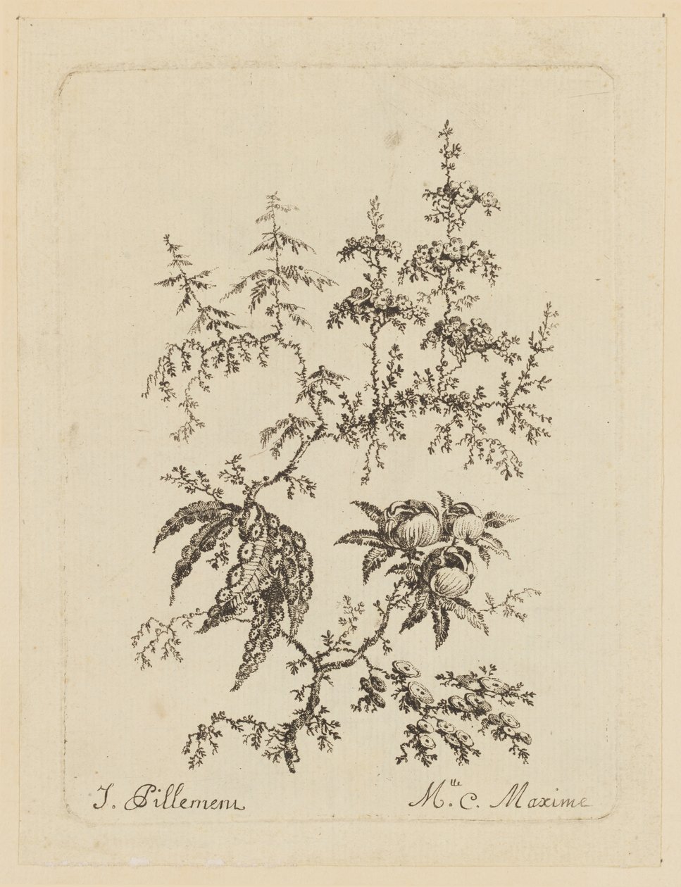 Fantastisk blomma av Jean Baptiste Pillement
