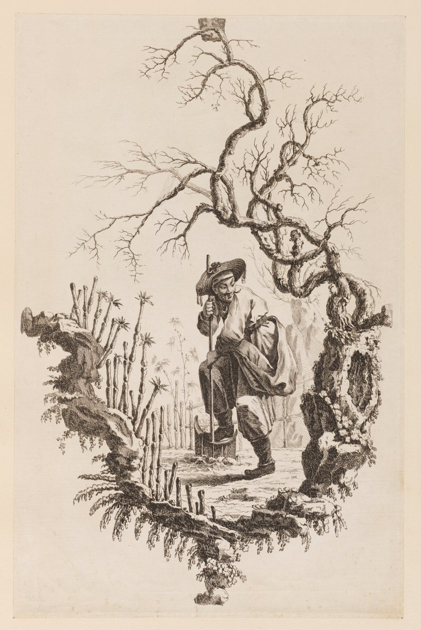 Figur och gren av Jean Baptiste Pillement