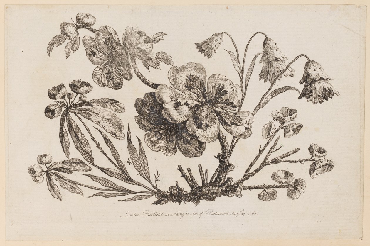 Flower Boughs, från "Collection of Chinese Flowers" av Jean Baptiste Pillement