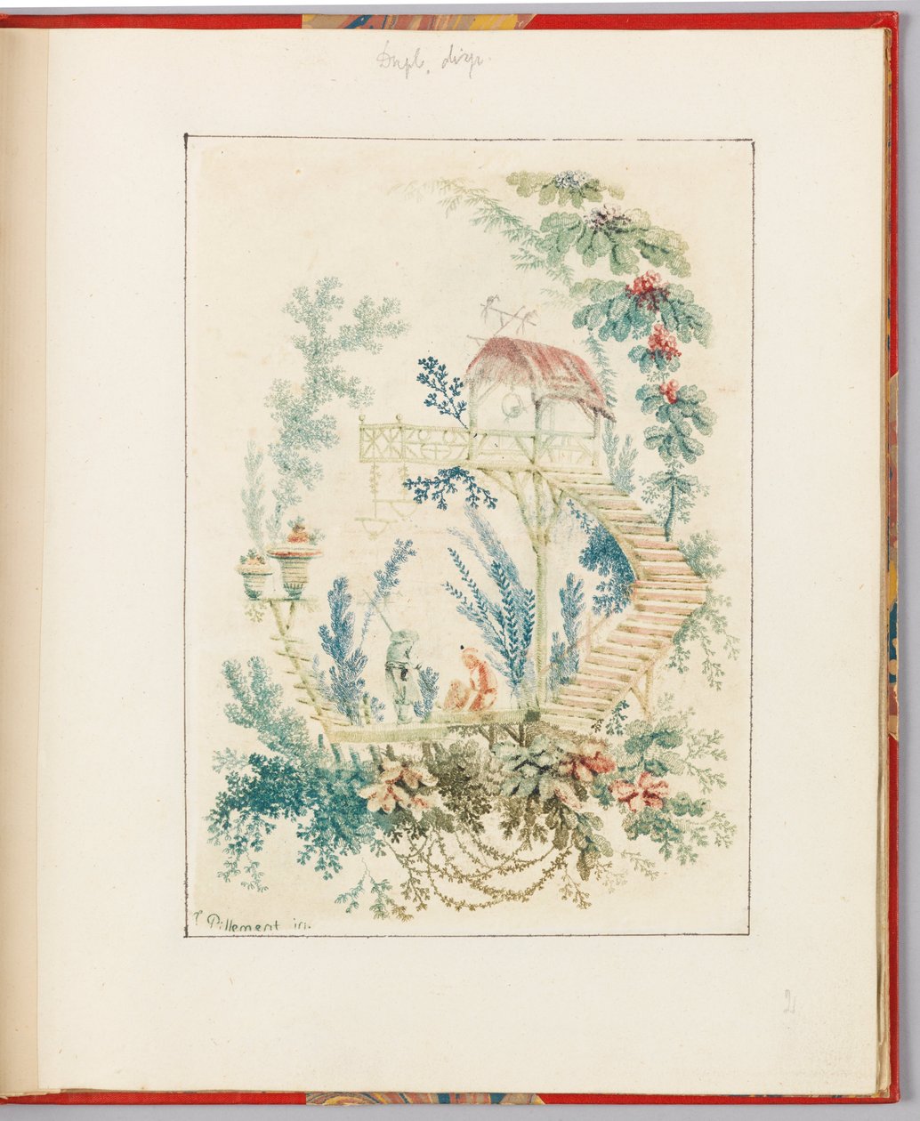 Ornamental design från "Nouvelle suite de cahiers arabesques chinois a l