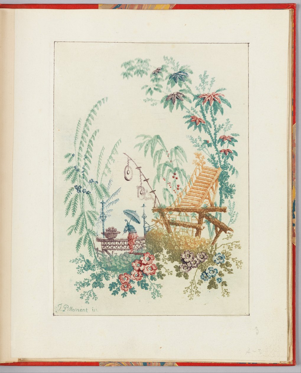 Ornamental design från "Nouvelle suite de cahiers arabesques chinois a l