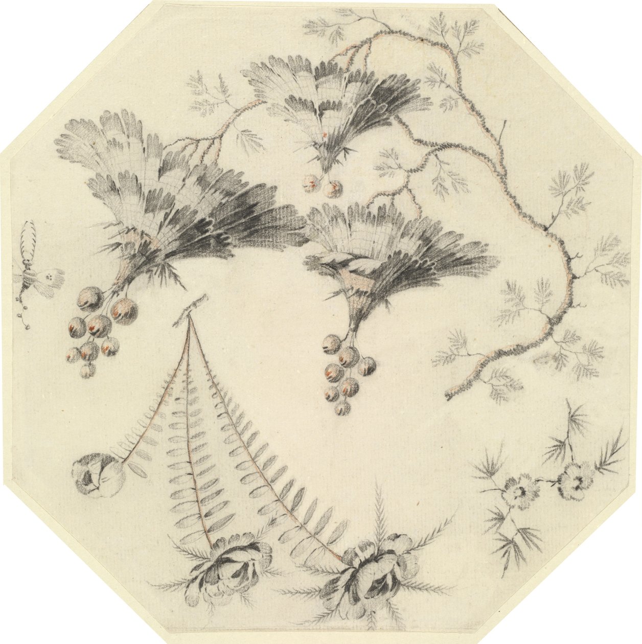 Pagoda blommor och rosor av Jean Baptiste Pillement