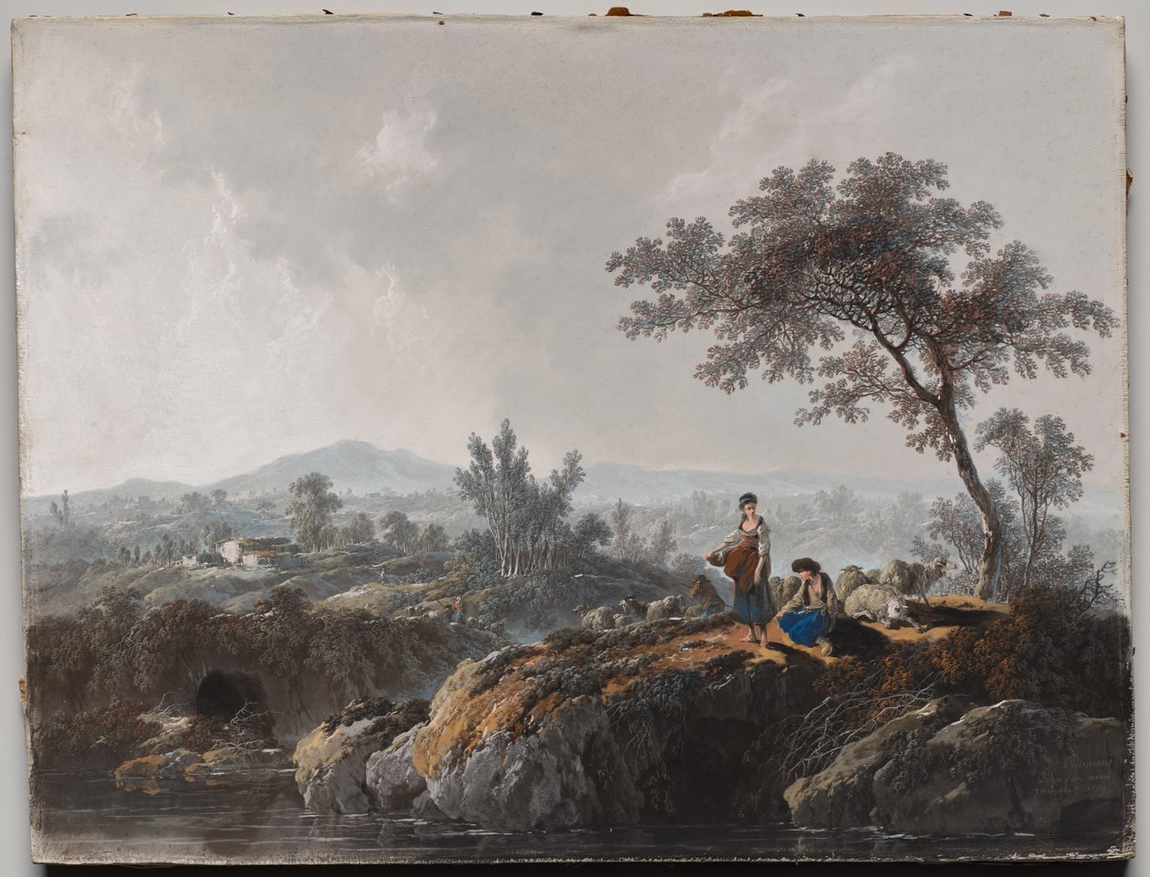 Herdar i ett landskap av Jean Baptiste Pillement