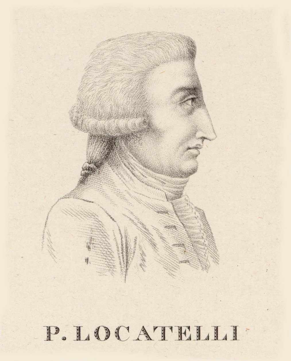 Porträtt av violinisten och kompositören Pietro Antonio Locatelli 1695-1764. av Jean Baptiste Ponce Lambert