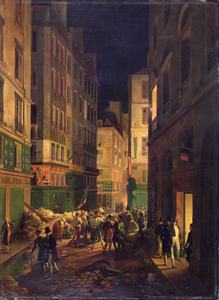 Ankomst av Louis-Philippe (1773-1810) till Palais-Royal, 30 juli 1830, efter en målning av Horace Vernet, 1836 av Jean Baptiste Prudent Carbillet