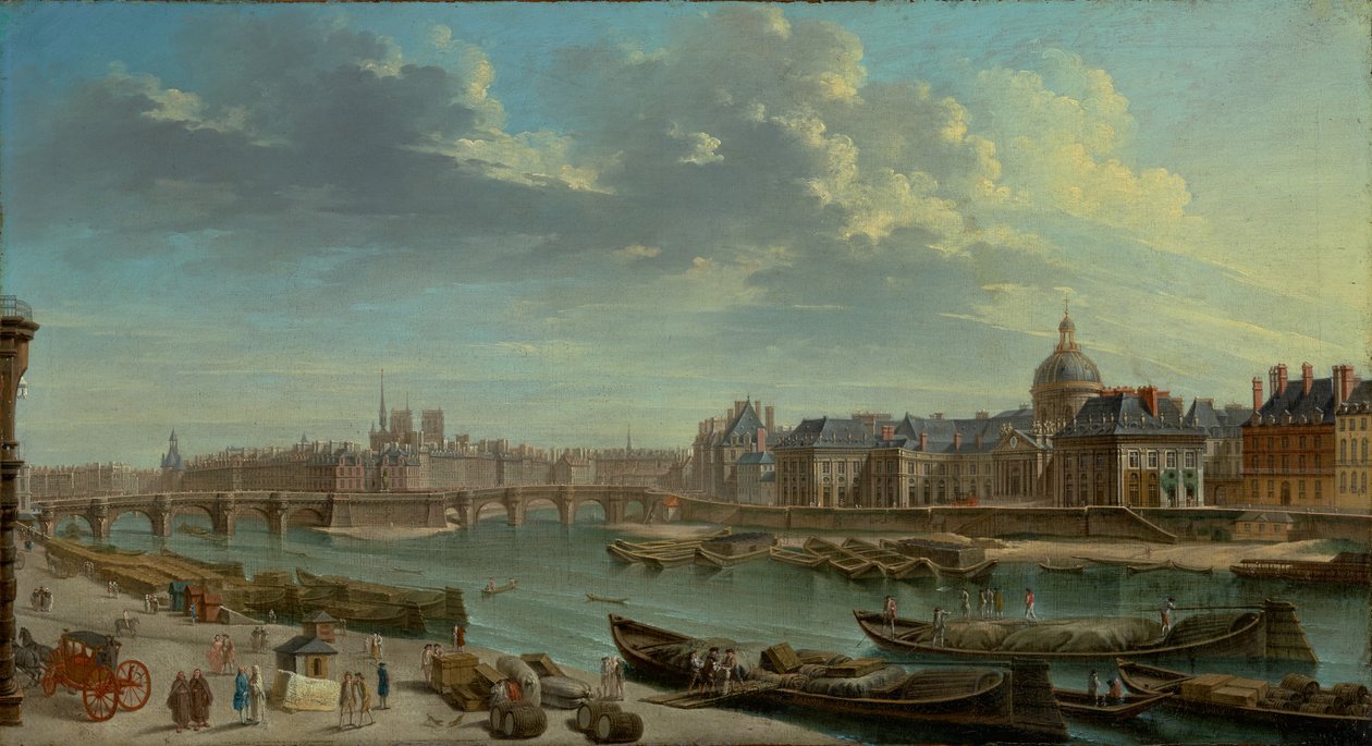 Utsikt över Paris med Ile de la Cité av Jean Baptiste Raguenet