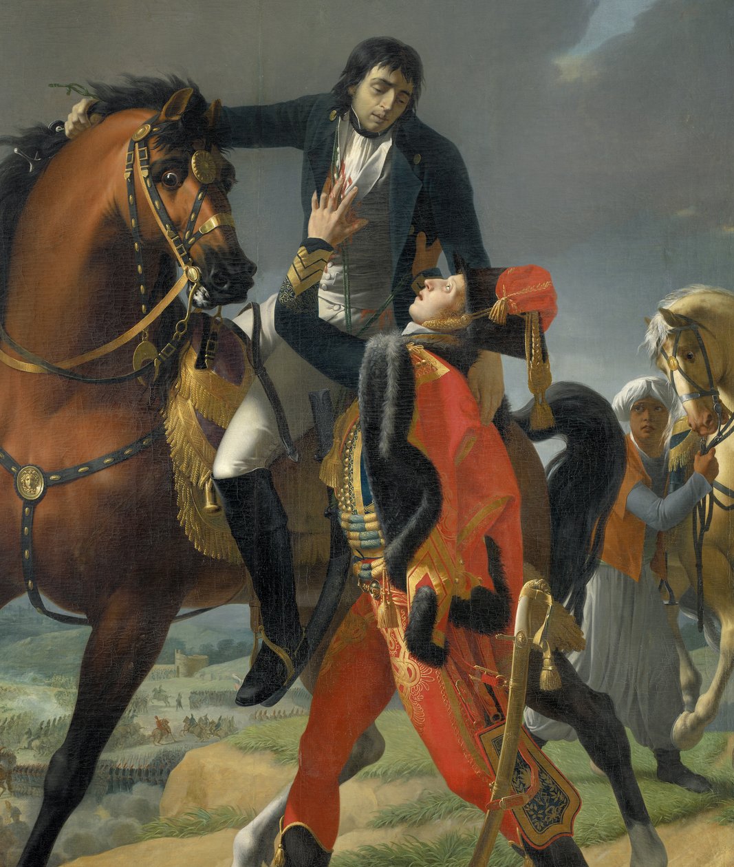 General Louis Charles Antoine Desaix dog i slaget vid Marengo den 14 juni 1800 av Jean Baptiste Regnault