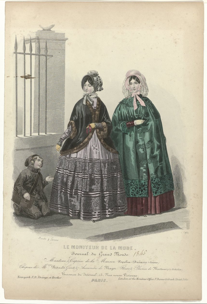 Le Moniteur de la Mode, 1845, nr 95: Coat & Caprice of the (...) av Jean Baptiste Reville