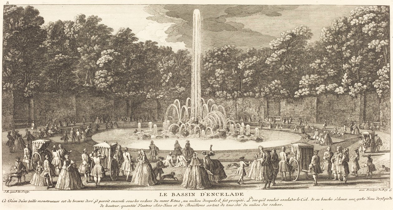 Enceladus bassäng av Jean Baptiste Rigaud