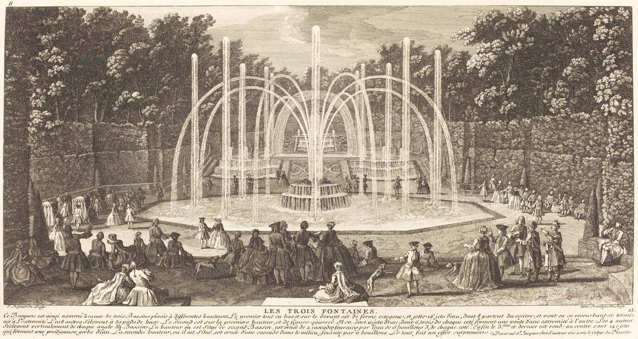 De tre fontänerna av Jean Baptiste Rigaud