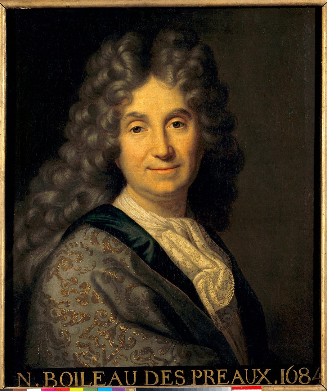 Porträtt av Nicolas Boileau Despreaux (Boileau-Despreaux) (1636-1711) - Målning av Jean Baptiste Santerre (1651-1717) av Jean Baptiste Santerre