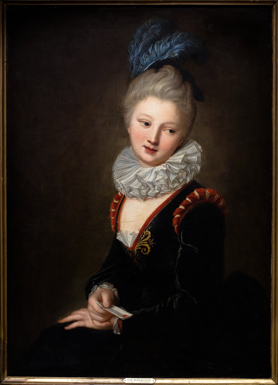 Den unga kvinnan med den fina biljetten av Jean Baptiste Santerre