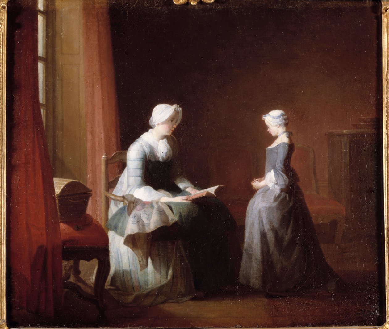 Bra utbildning. Målning av Jean Baptiste Simeon Chardin (1699-1779) av Jean Baptiste Simeon Chardin