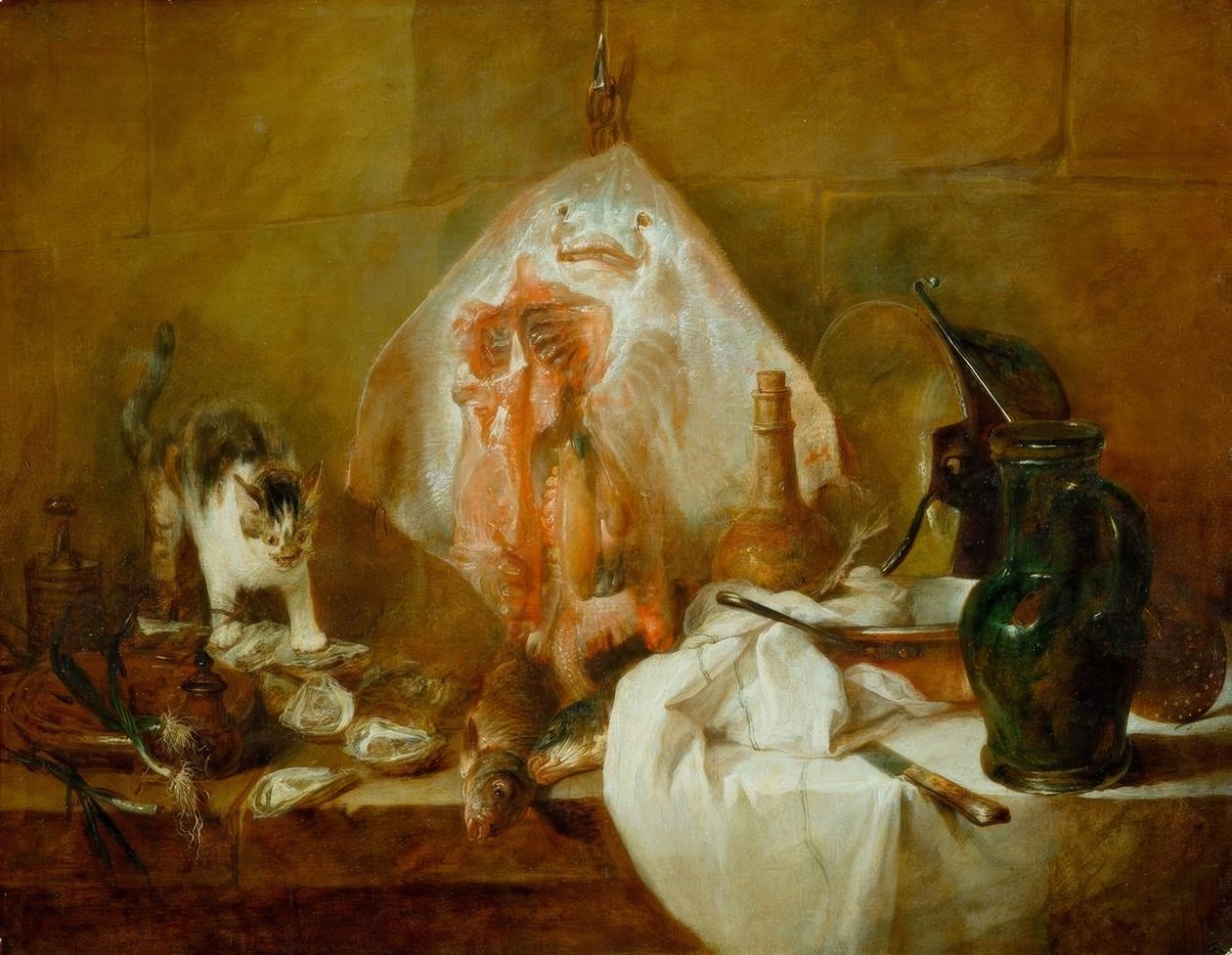 Strålen, även känd som Köksinredning av Jean Baptiste Simeon Chardin