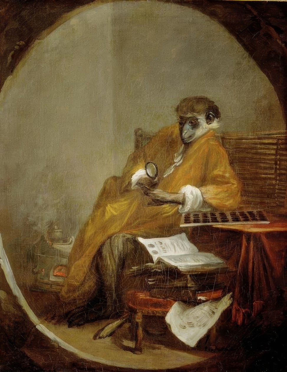 Den antika apan av Jean Baptiste Simeon Chardin
