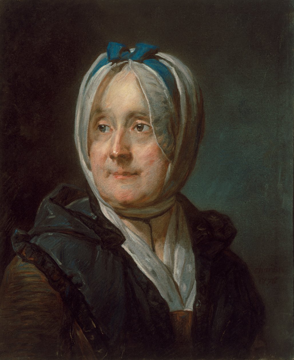 Porträtt av Madame Chardin av Jean Baptiste Simeon Chardin