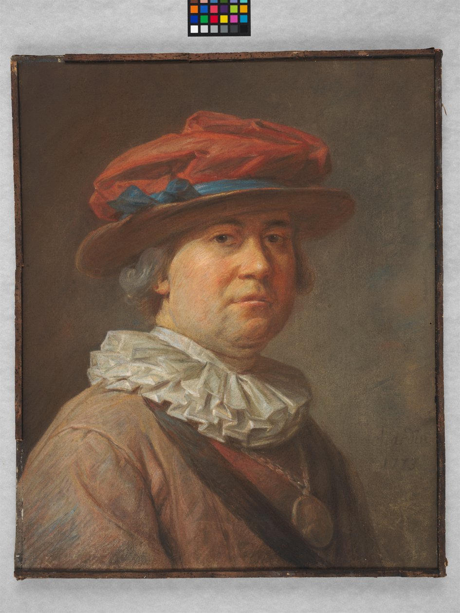 Porträtt av en man, 1773 av Jean Baptiste Simeon Chardin