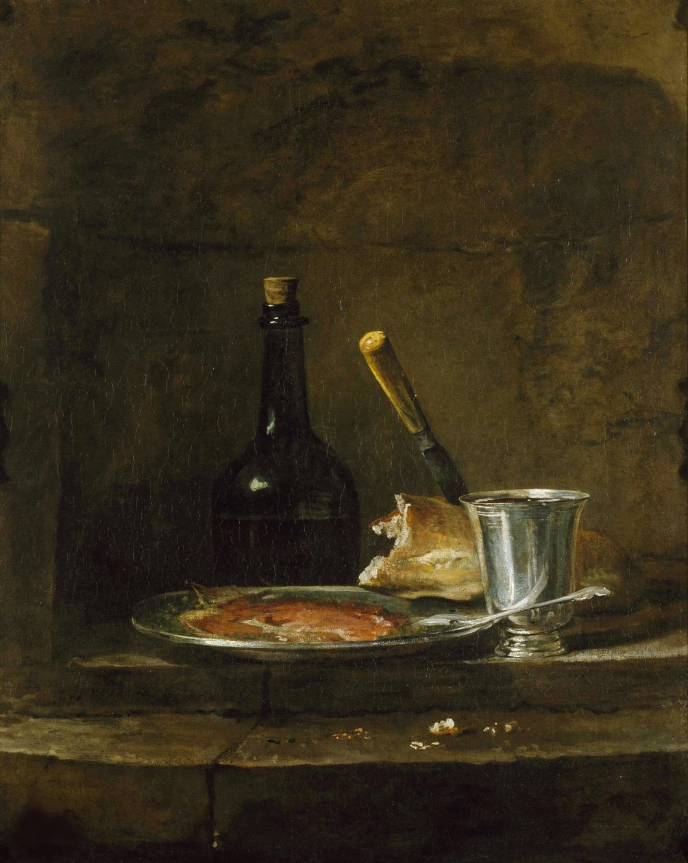Förbereder frukosten, eller Silverbägaren, före 1728. av Jean Baptiste Simeon Chardin