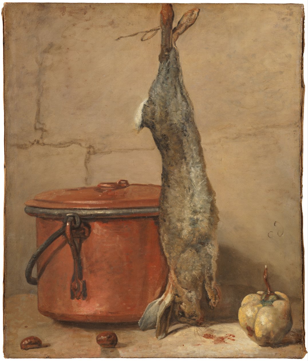 Kanin och kopparkruka c.1739-40 av Jean Baptiste Simeon Chardin