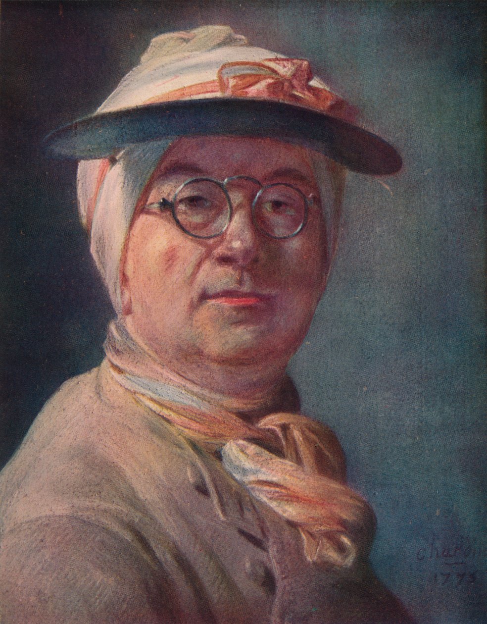 Självporträtt med glasögon, 1775 av Jean Baptiste Simeon Chardin