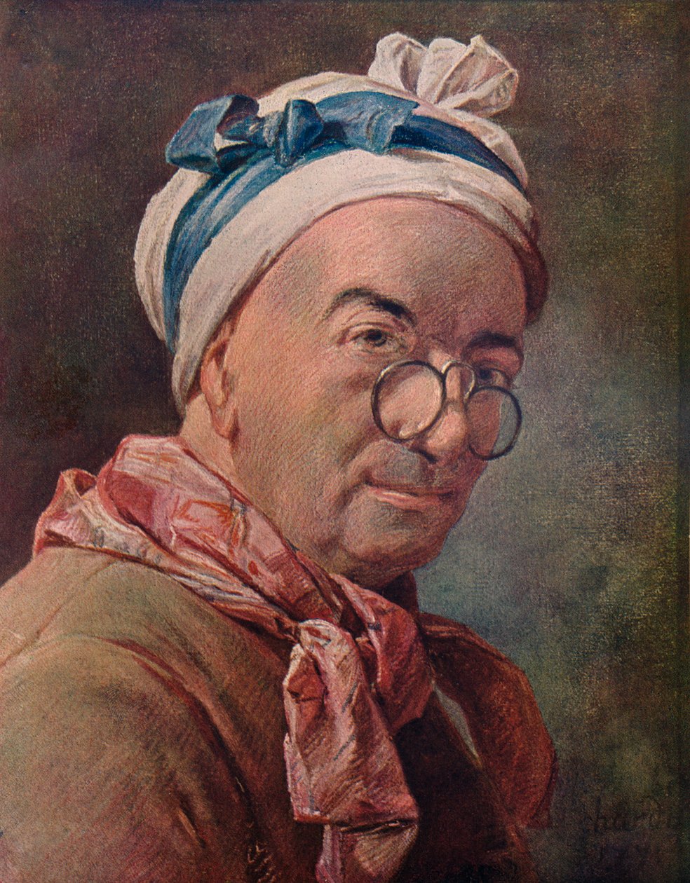 Självporträtt i glasögon, 1771 av Jean Baptiste Simeon Chardin