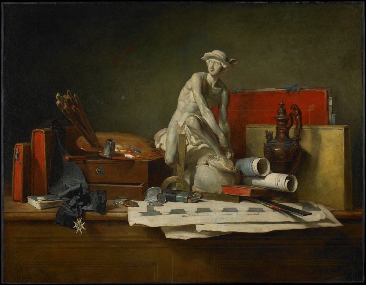 Konstens egenskaper och de belöningar som ges dem av Jean Baptiste Simeon Chardin