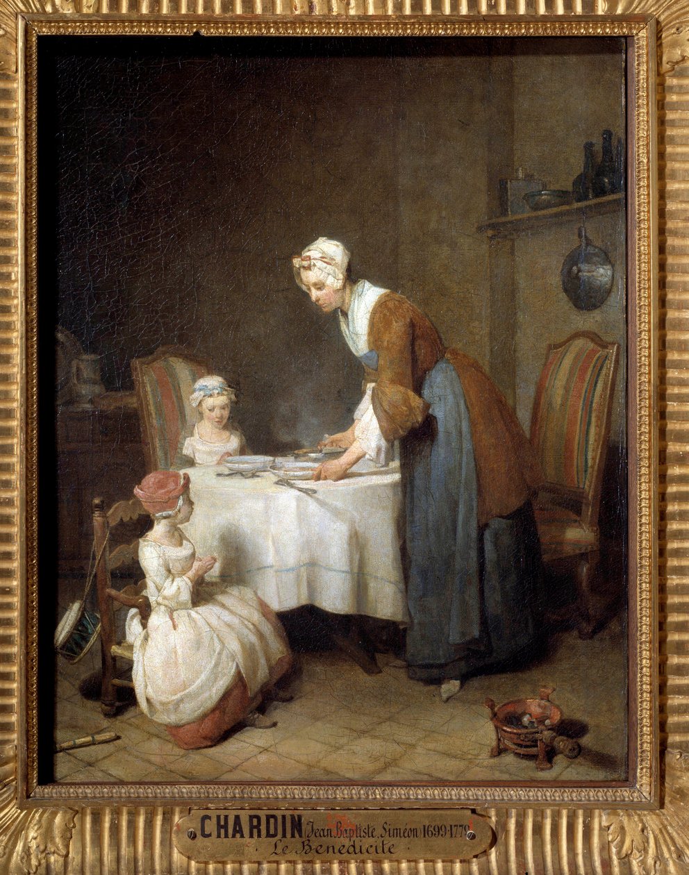 The Benedicite-målning av Jean Baptiste Simeon Chardin (1699-1779) Sön. 0,49x0,41 m av Jean Baptiste Simeon Chardin
