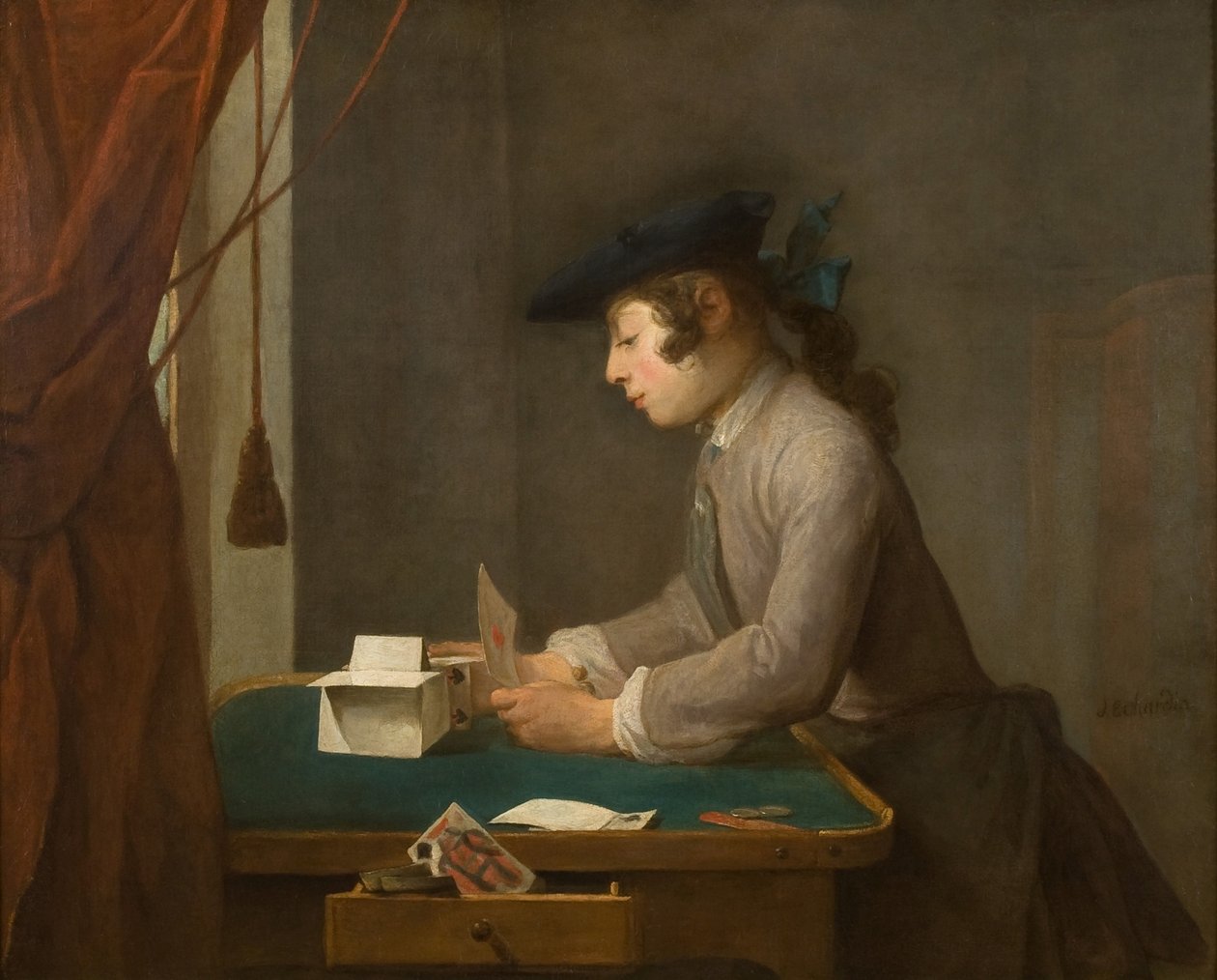 Korthuset, 1735 av Jean Baptiste Simeon Chardin