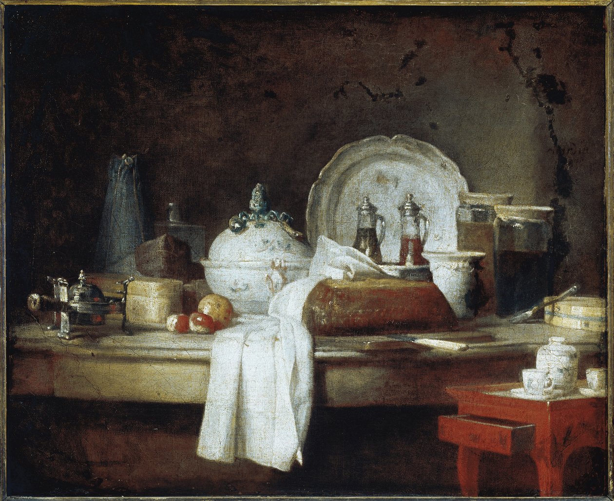 Officersmässan eller resterna av en lunchdessertfest (olja på duk, ca 1763) av Jean Baptiste Simeon Chardin