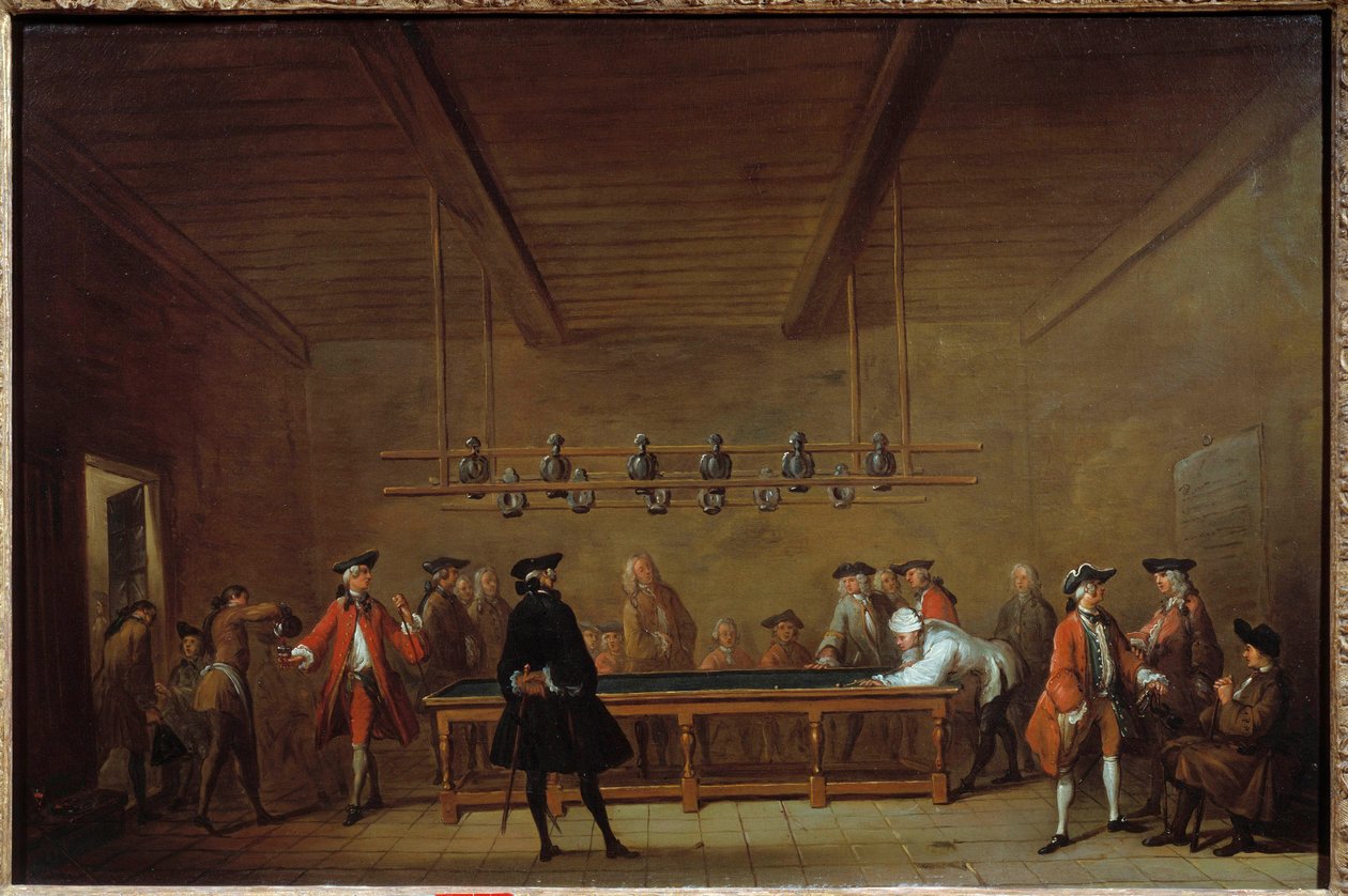 Poolfestmålningen av Jean Baptiste Simeon Chardin (1699-1779) 1725 Sön. 0,55x0,83 m Paris, Musee Carnavalet av Jean Baptiste Simeon Chardin