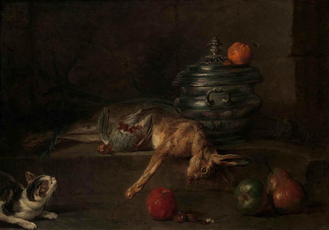 Silverterrin, ca. 1728-30. av Jean Baptiste Simeon Chardin