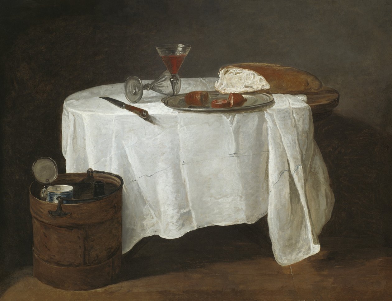 Den vita duken, 1731-32 av Jean Baptiste Simeon Chardin
