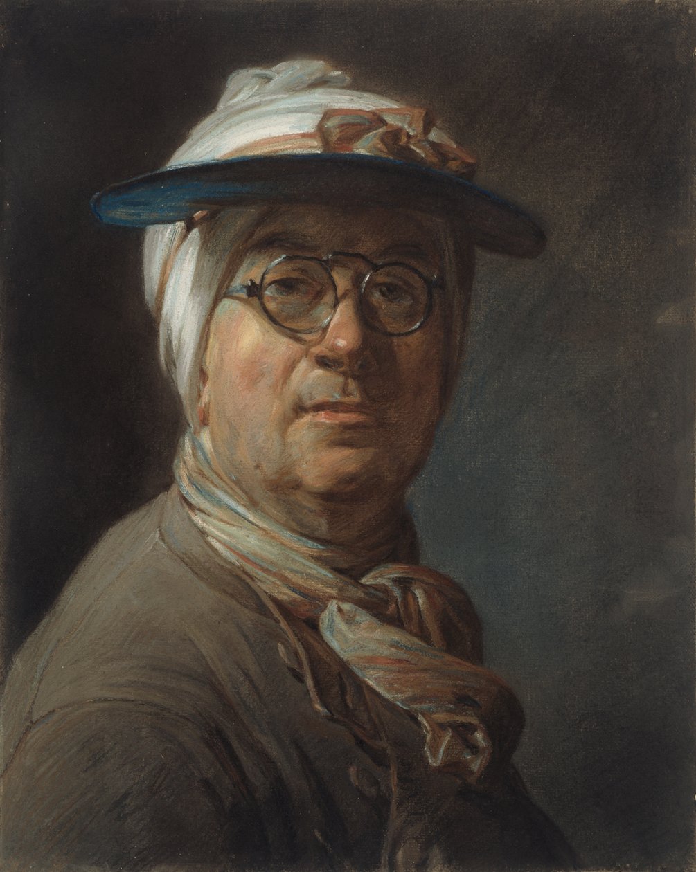 1984.61 - Självporträtt med visir av Jean Baptiste Simeon Chardin
