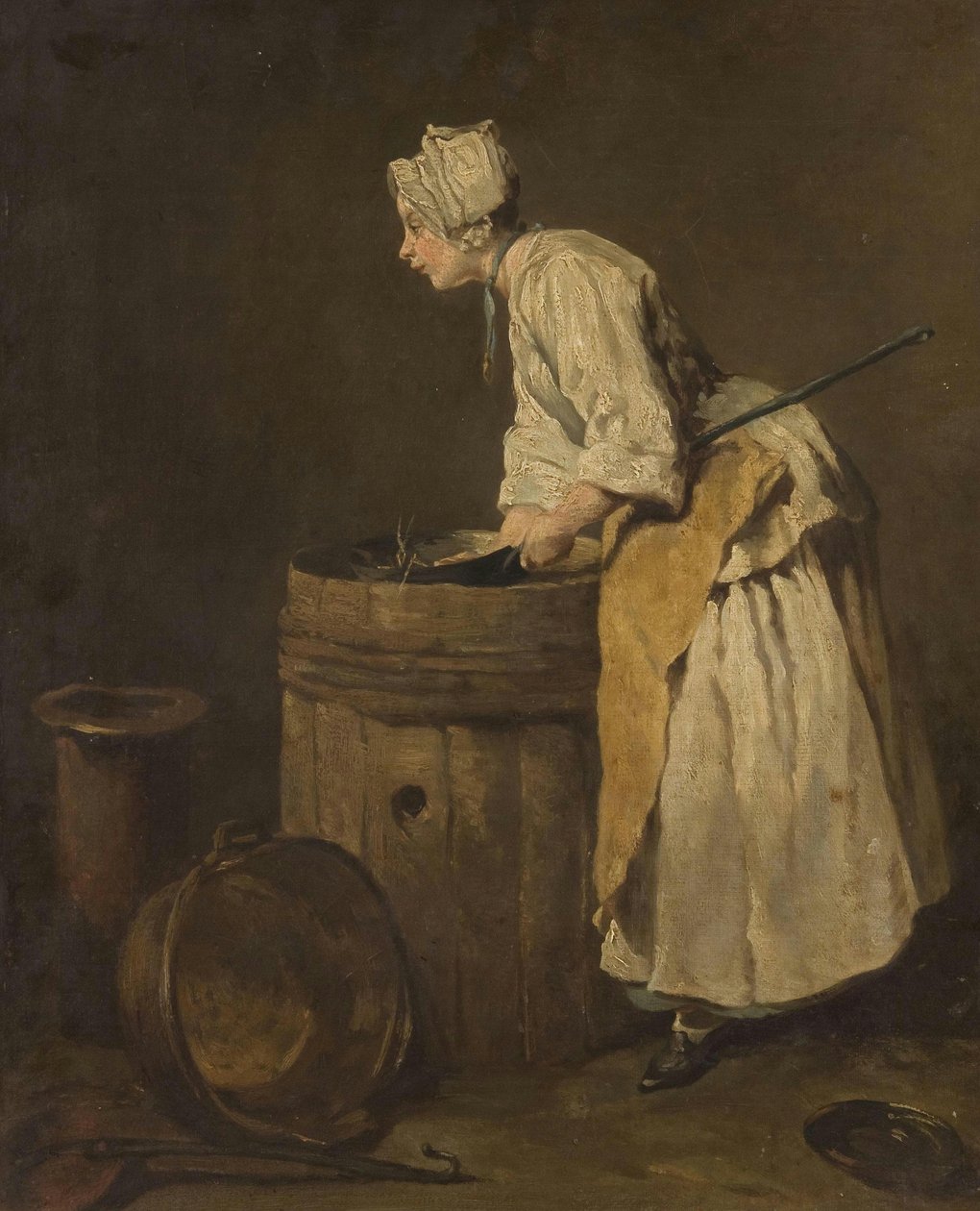 Städerska i grovköket av Jean Baptiste Simeon Chardin