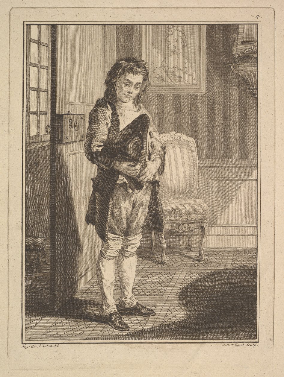 Stripper Shoe Shiner, från Mes gens, ou Les commissionnaires ultramontains au servi..., 1766-70. av Jean Baptiste Tillard