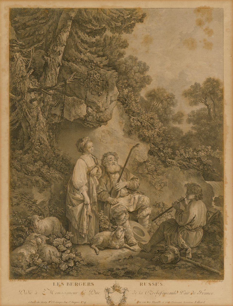 Les Bergers Russes av Jean Baptiste Tillard