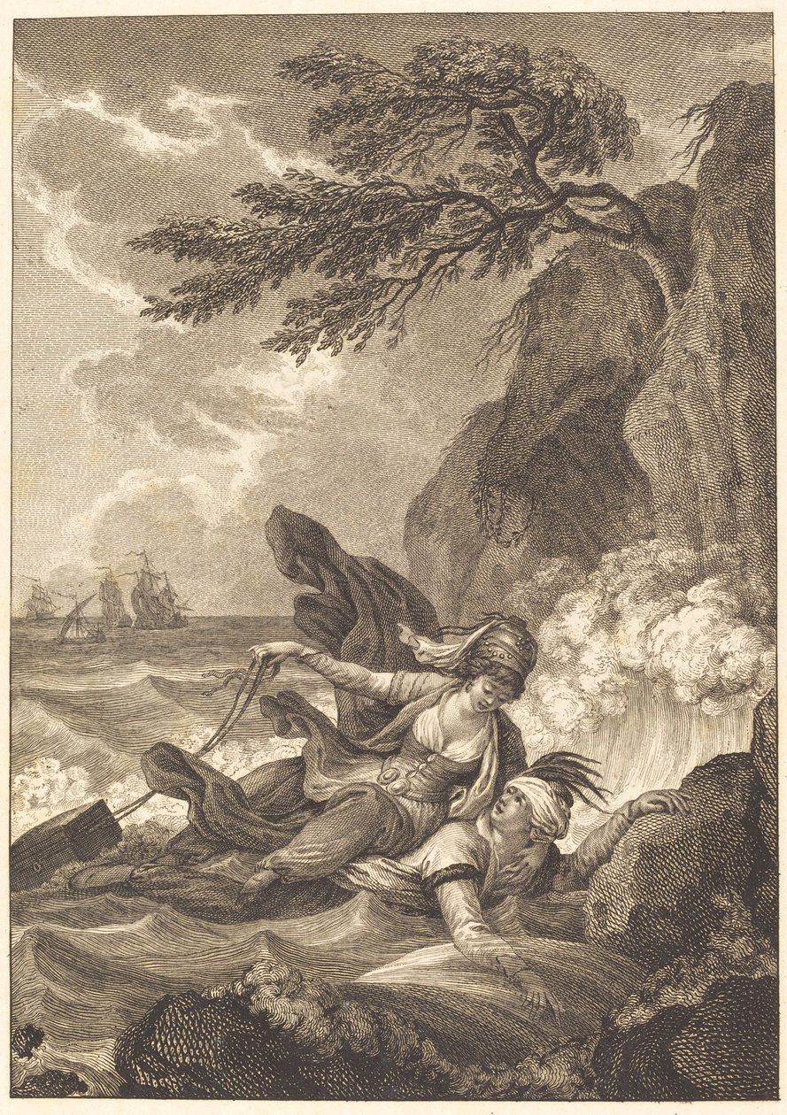 Fästmö till kungen av Garbe: Kassetten av Jean Baptiste Tilliard after Charles Monnet