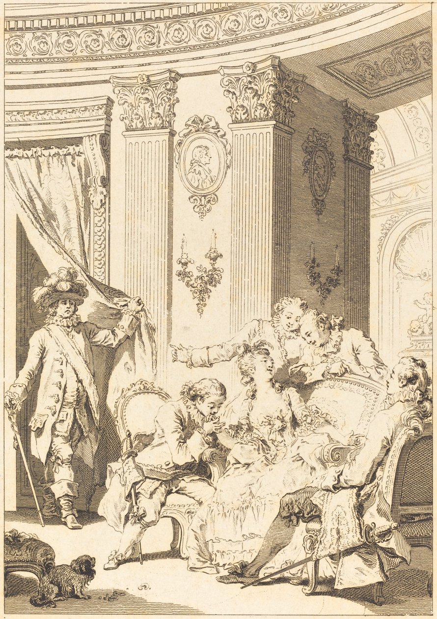 Bekännarens make av Jean Baptiste Tilliard and Antoine Jean Duclos after Jean Honoré Fragonard