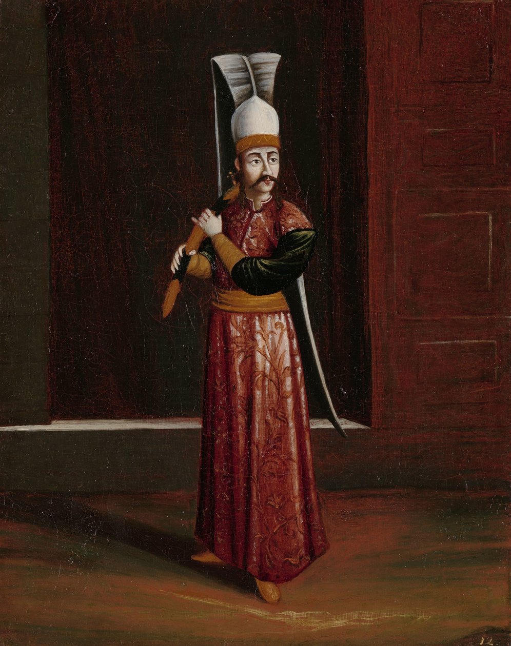 Seliktar Agassi, Equerry to the Sultan (Supreme Vapenbärare) av Jean Baptiste Vanmour (workshop of)