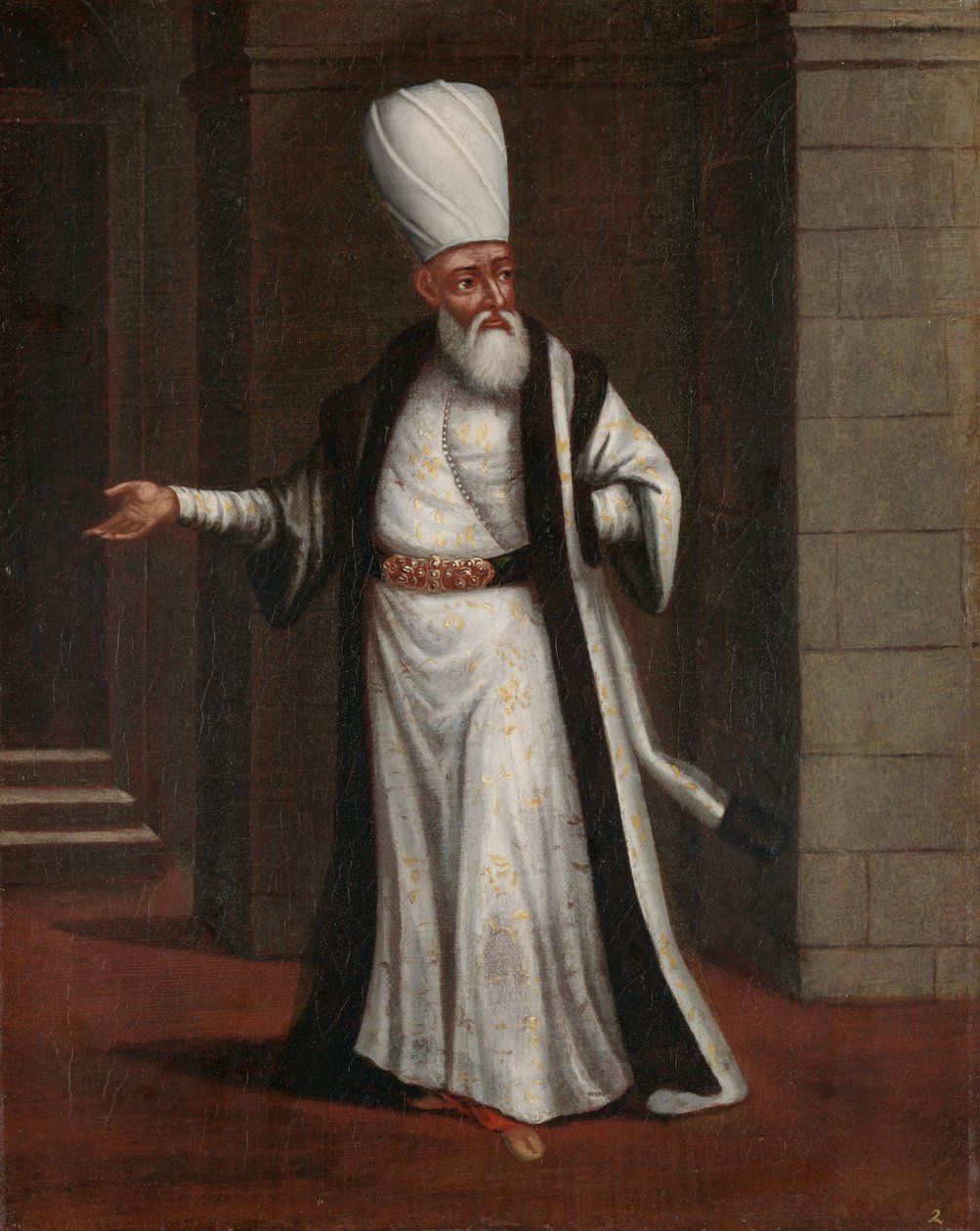 Janitsjaren Aga, överbefälhavare för janitsjaren av Jean Baptiste Vanmour (workshop of)