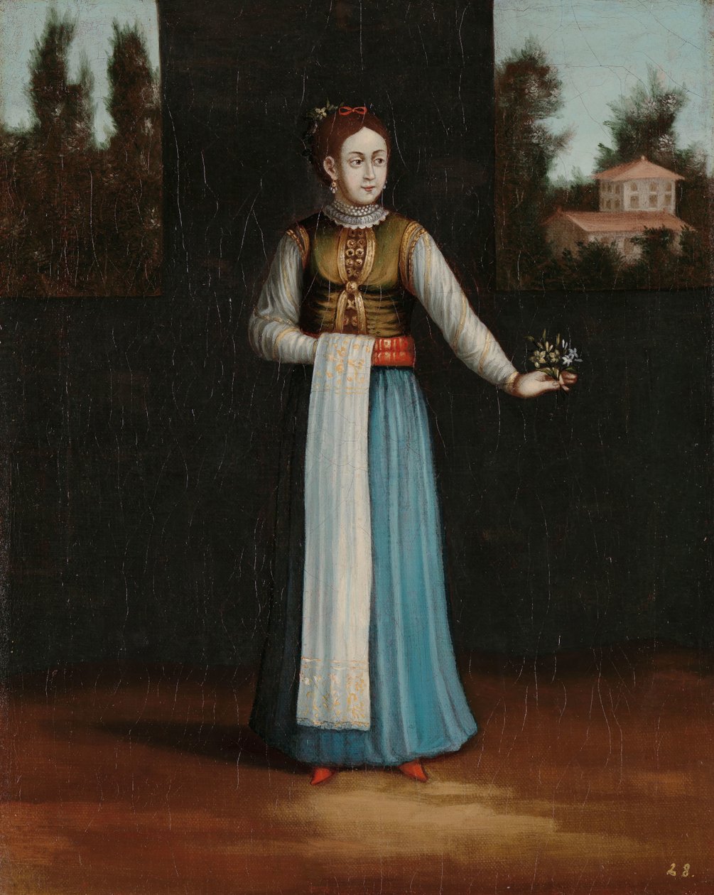 Kvinna från den albanska kusten av Jean Baptiste Vanmour (workshop of)