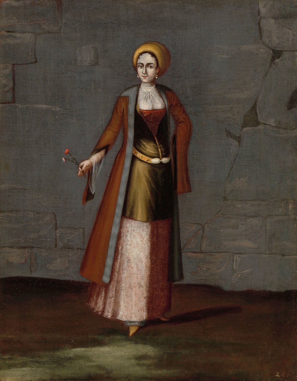 Kvinna från ön Tinos av Jean Baptiste Vanmour (workshop of)