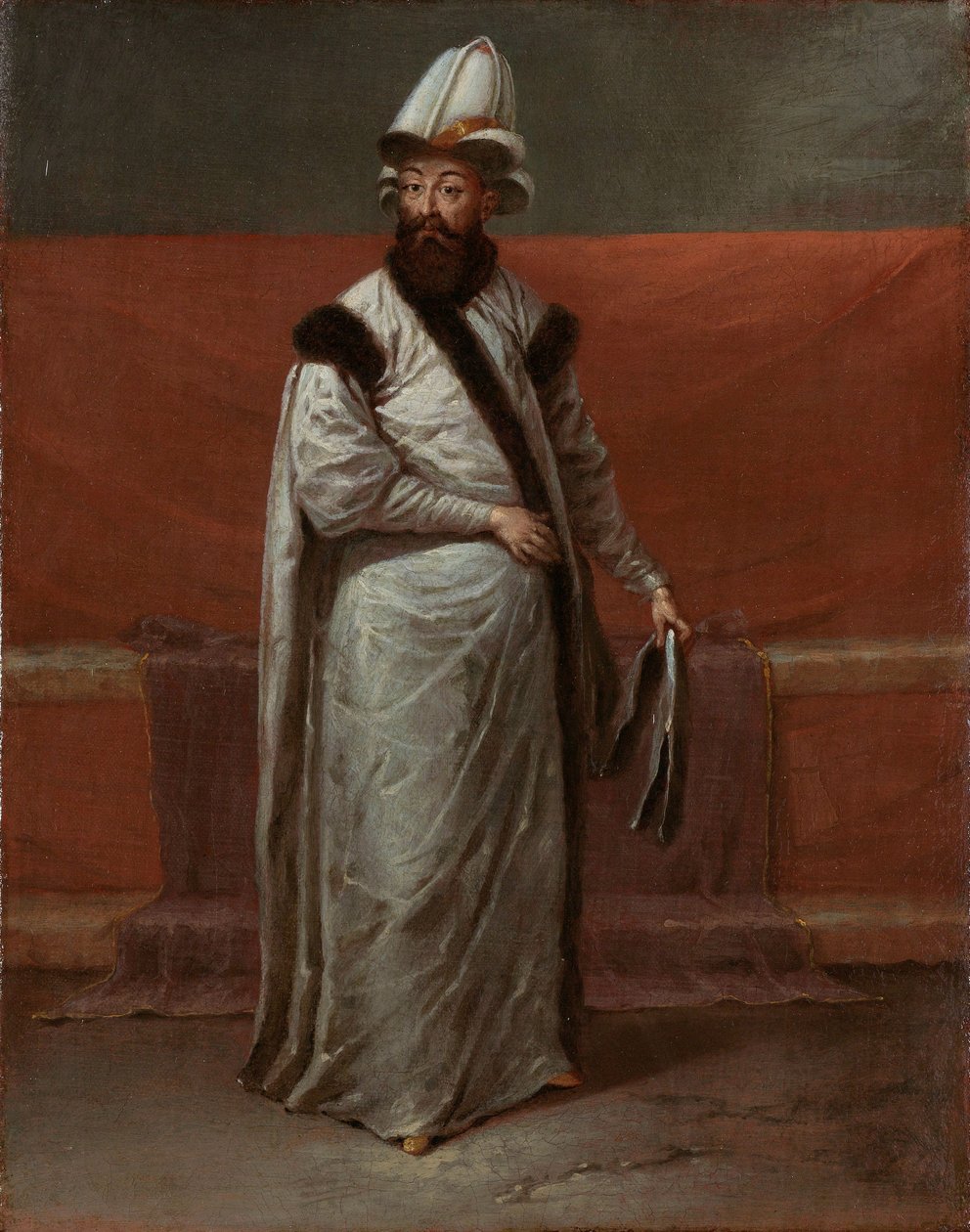 Grand Vizier Nv?whirli Damat ?ibrahim Pasa, c.1727-30 (olja på duk) av Jean Baptiste Vanmour