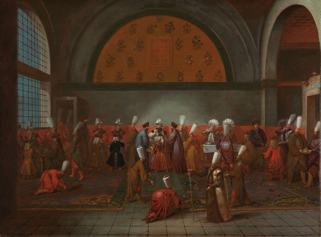 Måltiden till ambassadör Cornelis Calkoens ära, ca 1727-30 av Jean Baptiste Vanmour